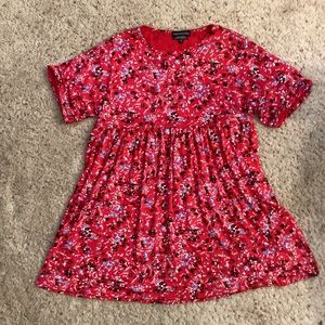 Wednesday’s Girl Babydoll Garden Girl Floral Dress l Red Black Light Blue White